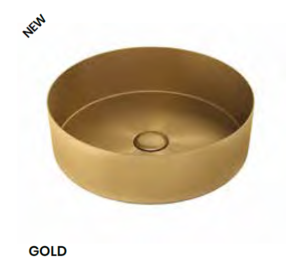 LAVABO GOLD ACERO MATE ORO