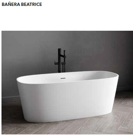 BAÑERA BEATRICE DE SOLID SURFACE