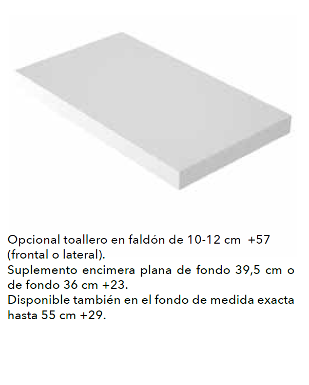 ENCIMERA MINIMAL SOLID CON FALDÓN 3-12 cm